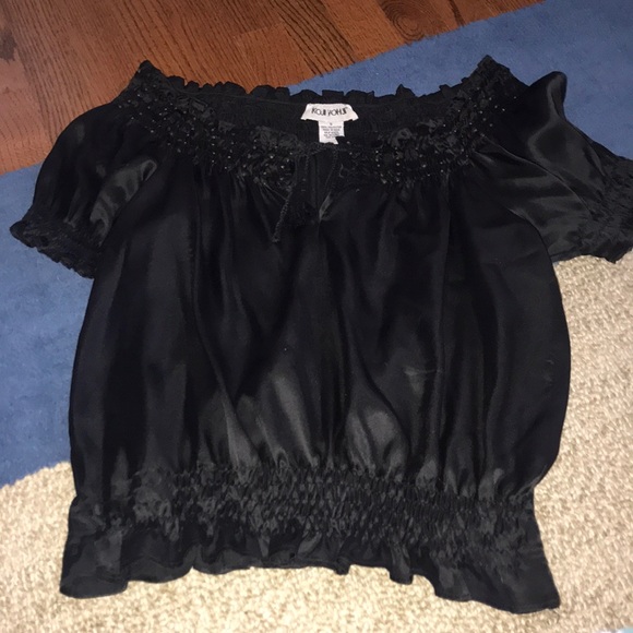 Tops - satin off the shoulder shirt